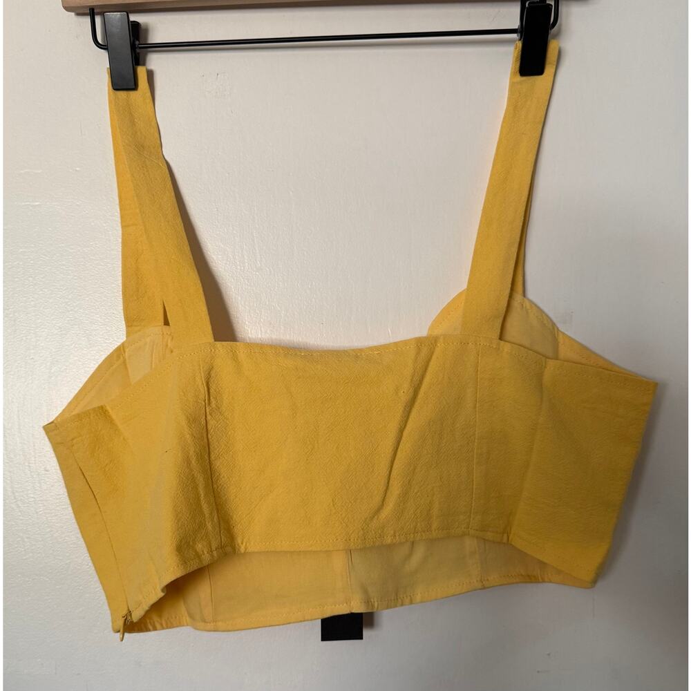 NWT Le Lis Butter Yellow Two-Piece, Top M, Skirt, Small - Picture 2 of 12